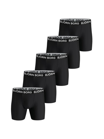 Björn Borg Boxershorts Performance Boxer 5er Pack in schwarz