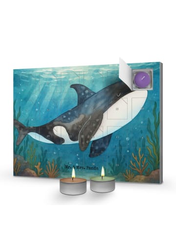 Mr. & Mrs. Panda Adventskalender Orca Design ohne Spruch in Weiß