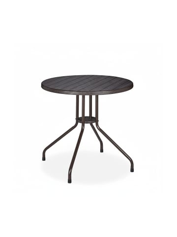 relaxdays Gartentisch in Braun - (H)75 x Ø80 cm