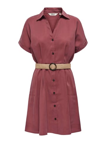 ONLY Hemdblusenkleid in Ruby Wine