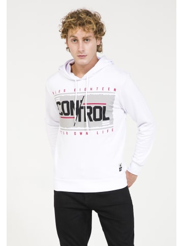 PLUS EIGHTEEN Herren Kapuzenpullover in Weiss