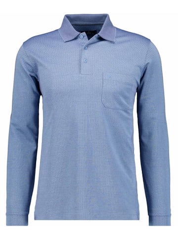Ragman Poloshirt langarm in Blau