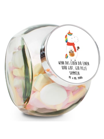 Mr. & Mrs. Panda Kaffeedose Einhorn Pilz mit Spruch in Weiß