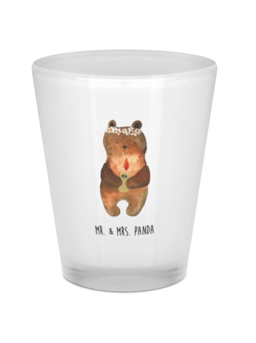 Mr. & Mrs. Panda Schnapsglas Bär Kommunion ohne Spruch in Transparent