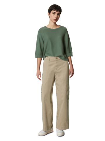 Marc O'Polo DENIM Kurzarm-Strickpullover loose in green bamboo