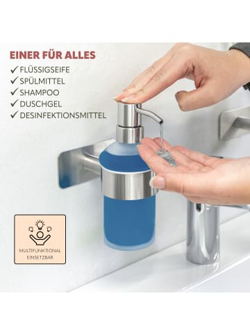 bremermann Bad-Serie PIAZZA TAPE - Seifenspender mit Klebepad ca. 9 x 17,5 x 11 cm (B/H/T)
