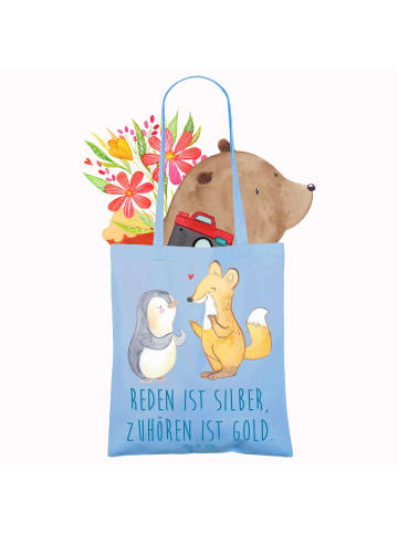 Mr. & Mrs. Panda Schultasche Konflikte friedlich lösen mit Spruch in Sky Blue