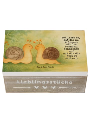 Mr. & Mrs. Panda Geschenkbox Schnecken Liebe Design mit Spruch in Weiß