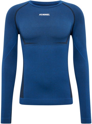 Hummel Hummel T-Shirt Hmlte Multisport Herren Atmungsaktiv Schnelltrocknend Nahtlosen in INSIGNIA BLUE/BLACK MELANGE