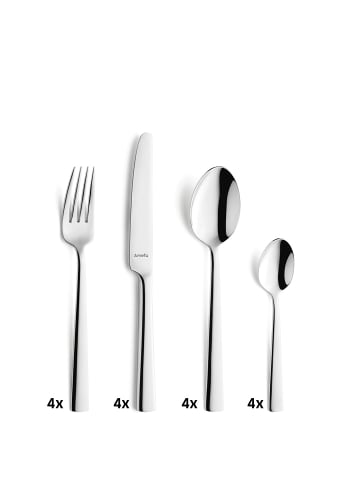 Amefa 16-tlg. Besteckset MODERNO in edelstahl