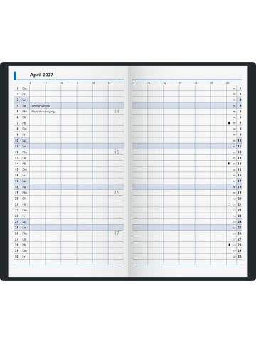 BRUNNEN Taschenkalender 750 8,7x15,3cm 1 Monat/2 Seiten Kunstleder bordeaux ...