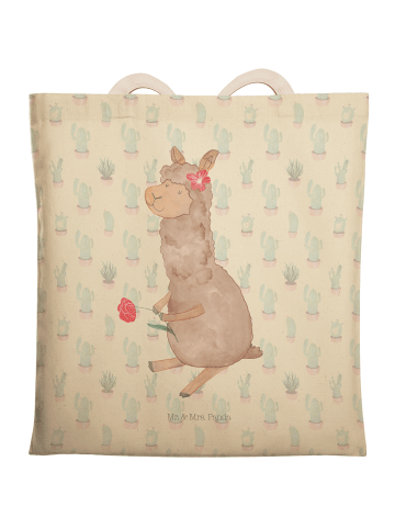 Mr. & Mrs. Panda Tasche Alpaka Blume ohne Spruch in Kaktus Grün