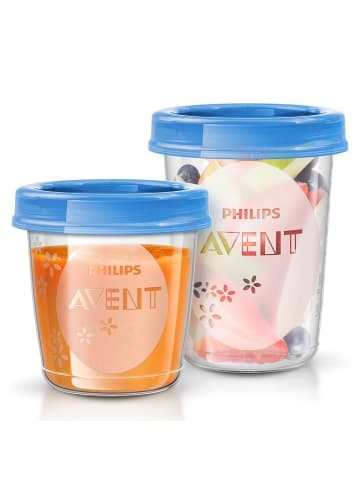 Philips Avent 41-tlg. Nahrungs-Mehrwegbecher-Set in blau