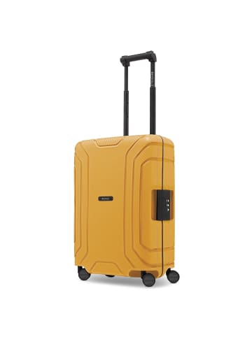 Redolz Essentials 15 4-Rollen Kabinentrolley 55 cm mit Dreipunkt-Verschluss dark yellow
