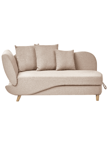 Chaiselongue MERI in Braun - (W) 155 x (H) 76 x (L) 69 cm linksseitig
