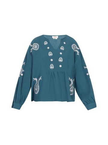 usha FESTIVAL Damen Bluse in Flaschengrün