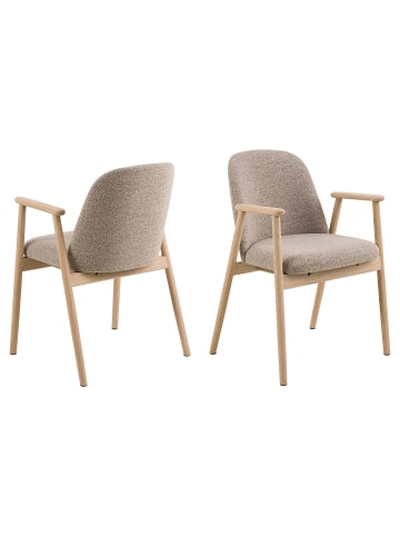 ebuy24 Esszimmerstuhl Leo Beige 2er Set