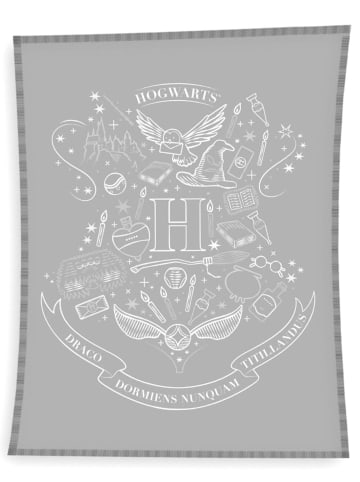 Harry Potter Decke / Fleecedecke "Harry Potter" in Grau