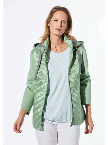 GOLDNER Jacke Steppjacke mit abnehmbarer Kapuze in salbei