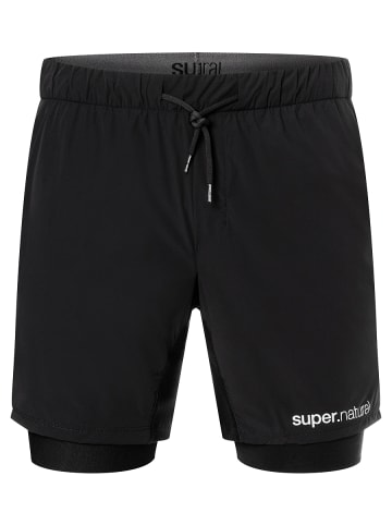 super.natural Merino Shorts M DOUBLE LAYER SHORTS in schwarz