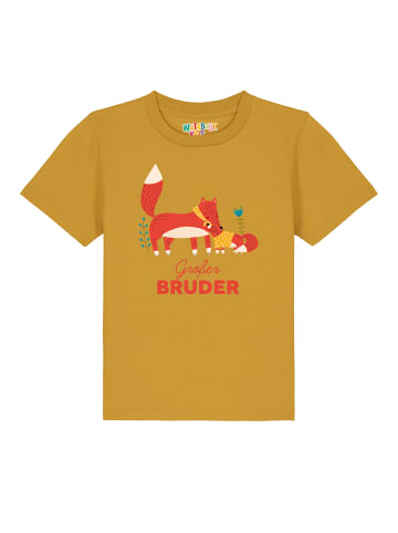 wat? Apparel T-Shirt Fuchs Großer Bruder in Ocker