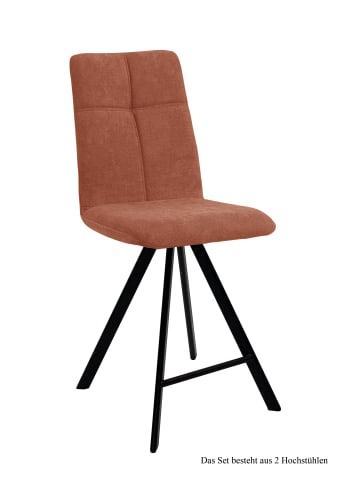 58 aufm Kessel THEKENSTUHL drehbar (2er-Set) Drucill 47x109x60 Schwarz/Cognac