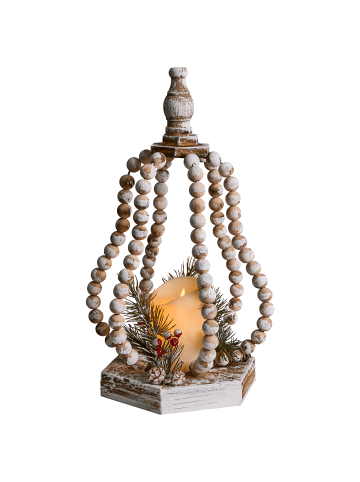 Beliani LED Deko PETRUMA in Braun/Grün/Gelb - (W) 20 x (H) 40 x (L) 25 cm