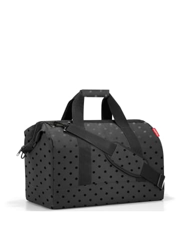 Reisenthel travelling allrounder L - Reisetasche 48 cm (smiley grey) in glossy dots black