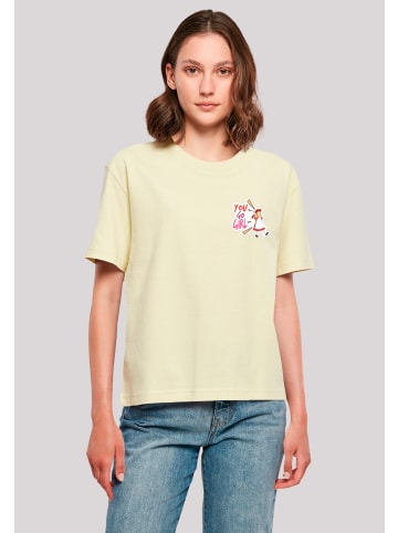 F4NT4STIC Tee Alice im Wunderland You Go Girl in softyellow