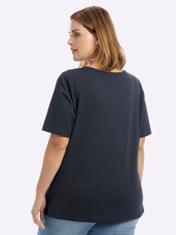 sheego Kurzarm-Shirt in tiefblau