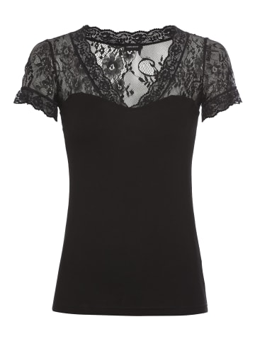 Laura Scott Spitzenshirt in schwarz
