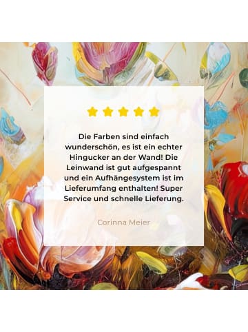 MuchoWow Leinwand bilder Blumenmeer (BxH)