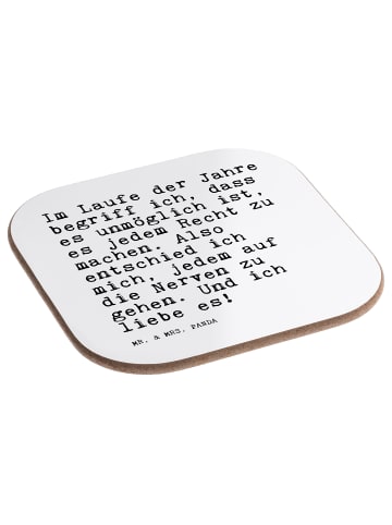 Mr. & Mrs. Panda Untersetzer Im Laufe der Jahre... mit Spruch in Weiß