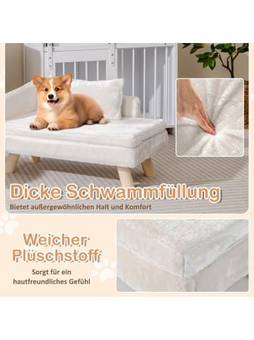 COSTWAY Katzensofa 71 x 43 x 40 cm in Weiß