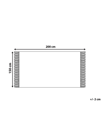 Beliani Kuscheldecke HAMAT in Grün - (W) 150 x (H) 1 x (L) 200 cm