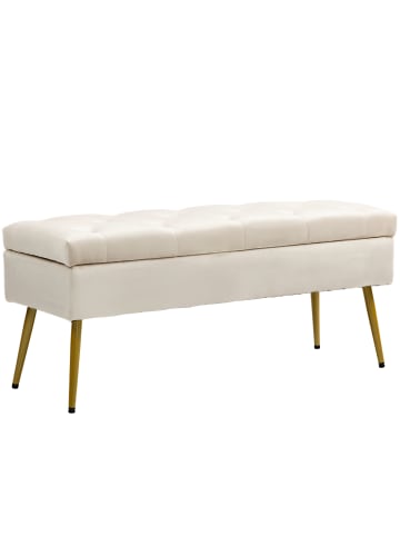 HOMCOM Sitzbank-102L x 35B x 43H cm-Beige