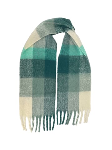 Yuhu Damen Schal flauschig kariert Oversize aus 100 % Polyester in Grün