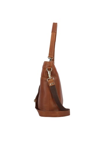 Plevier Structure Millau Schultertasche Leder 43 cm Laptopfach cognac