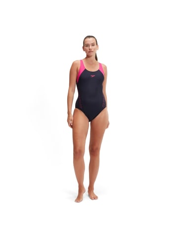 Speedo Badeanzug Hyperboom Racerback in Schwarz