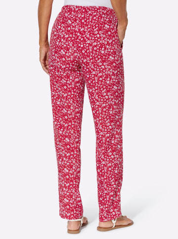 Sieh an! Schlupfhose in rot-weiß-bedruckt