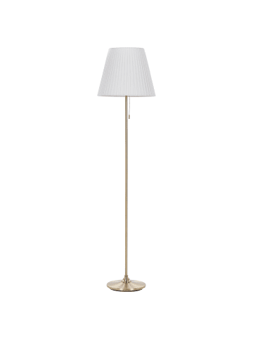 Beliani Stehleuchten TORYSA in Messing/Weiß - (W) 35 x (H) 148 x (L) 35 cm