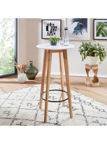 FineBuy Bartisch in Weiß / MDF / 60x60x110