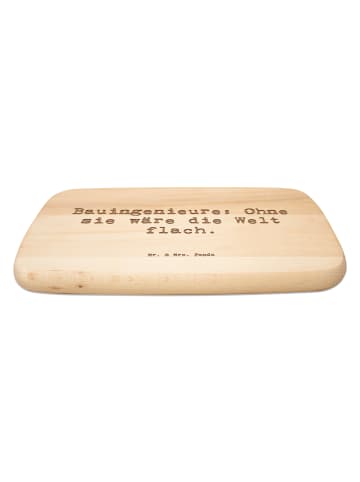 Mr. & Mrs. Panda Schneidebrett Spruch Bauingenieur Held mit Spruch in Transparent