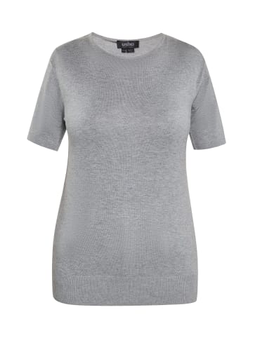 usha BLACK LABEL Damen T-Shirt in GRAU MELANGE