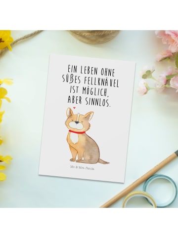 Mr. & Mrs. Panda Grußkarte Hund Glück mit Spruch in Weiß