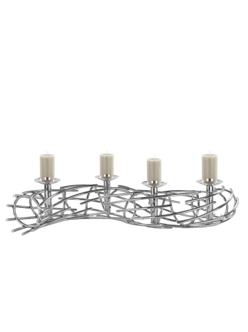 Fink Adventskranz Corona silberfarben - (H) 14 cm