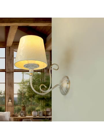 Licht-Erlebnisse Wandlampe (B)17 x (H)25 cm in Shabby Gold Ecru glänzendShabby Gold Ecru glänzend