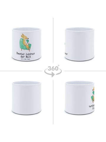 Mr. & Mrs. Panda Pflanztopf Fuchs Bester Zuhörer der Welt mit Sp... in Weiß