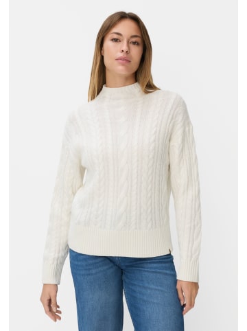 Camel Active Strickpullover in lockerer Passform in Milchweiß
