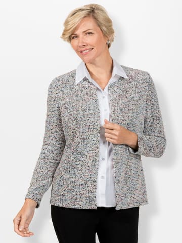 WITT WEIDEN Shirtjacke in schwarz-rosé-meliert